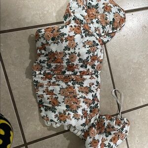 Floral corset crop top